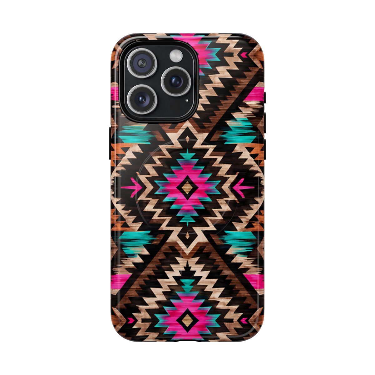 Neon Aztec Rug Magnetic Case