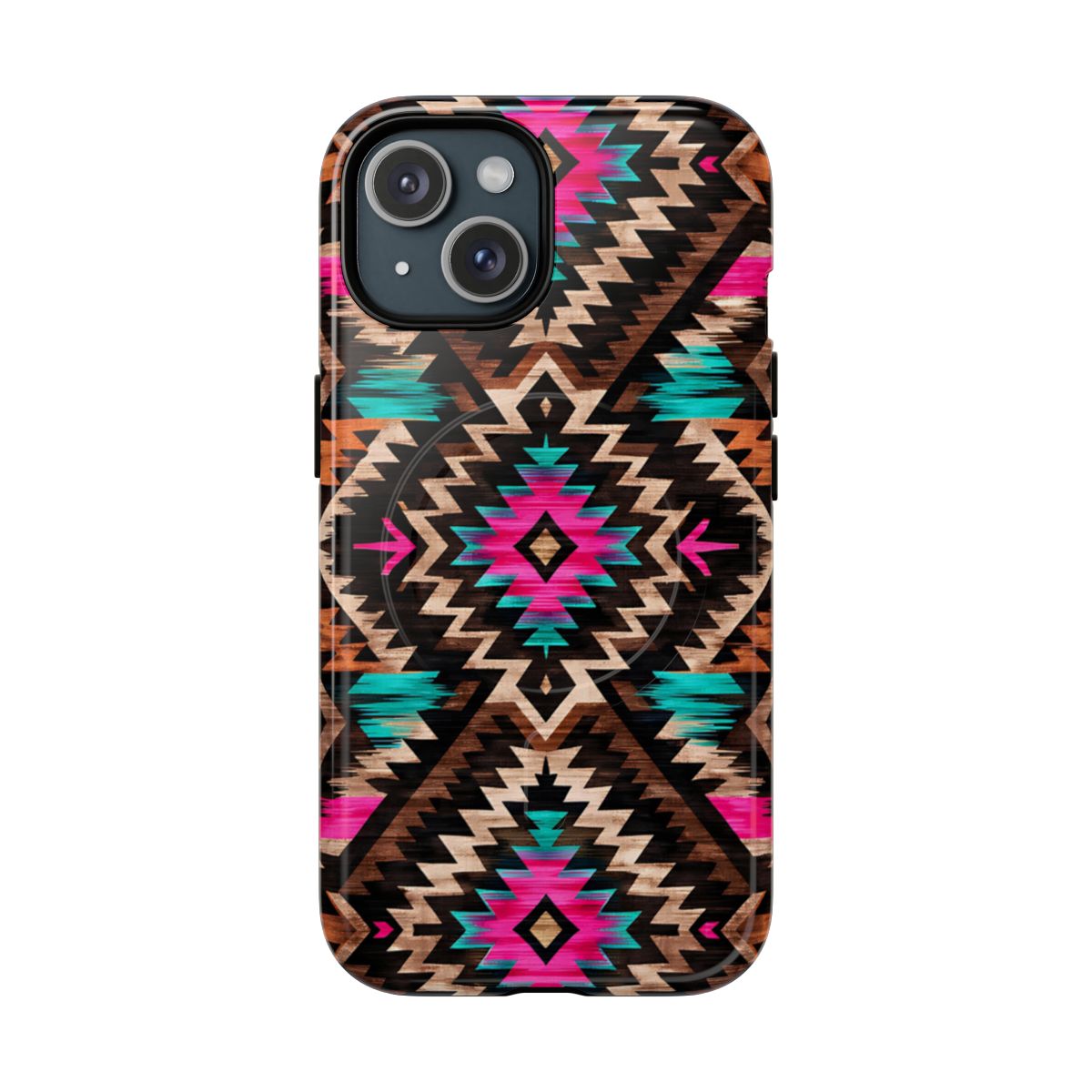 Neon Aztec Rug Magnetic Case