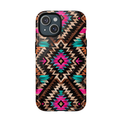 Neon Aztec Rug Magnetic Case