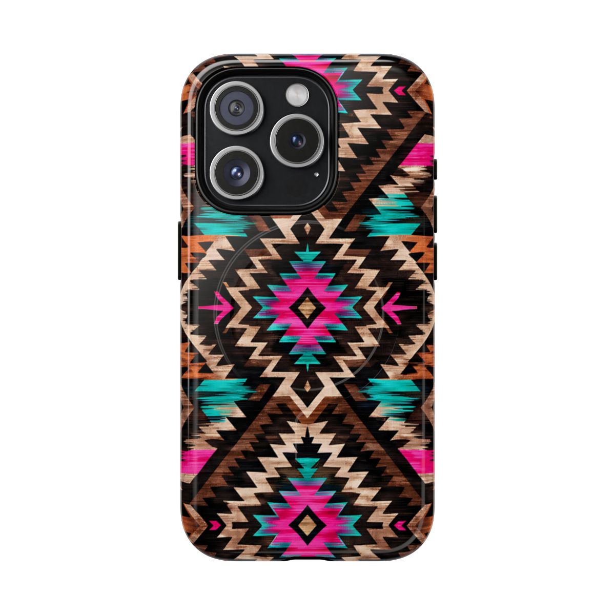 Neon Aztec Rug Magnetic Case