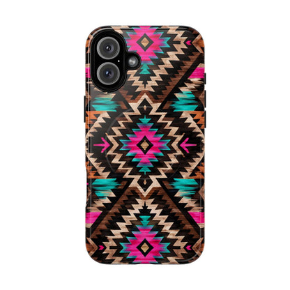 Neon Aztec Rug Magnetic Case