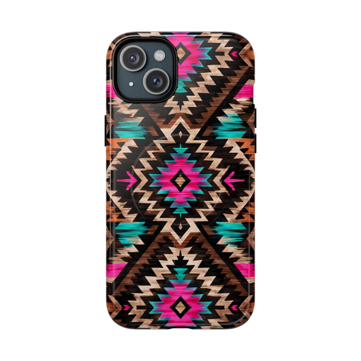 Neon Aztec Rug Magnetic Case