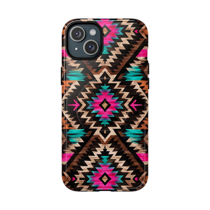 Neon Aztec Rug Magnetic Case