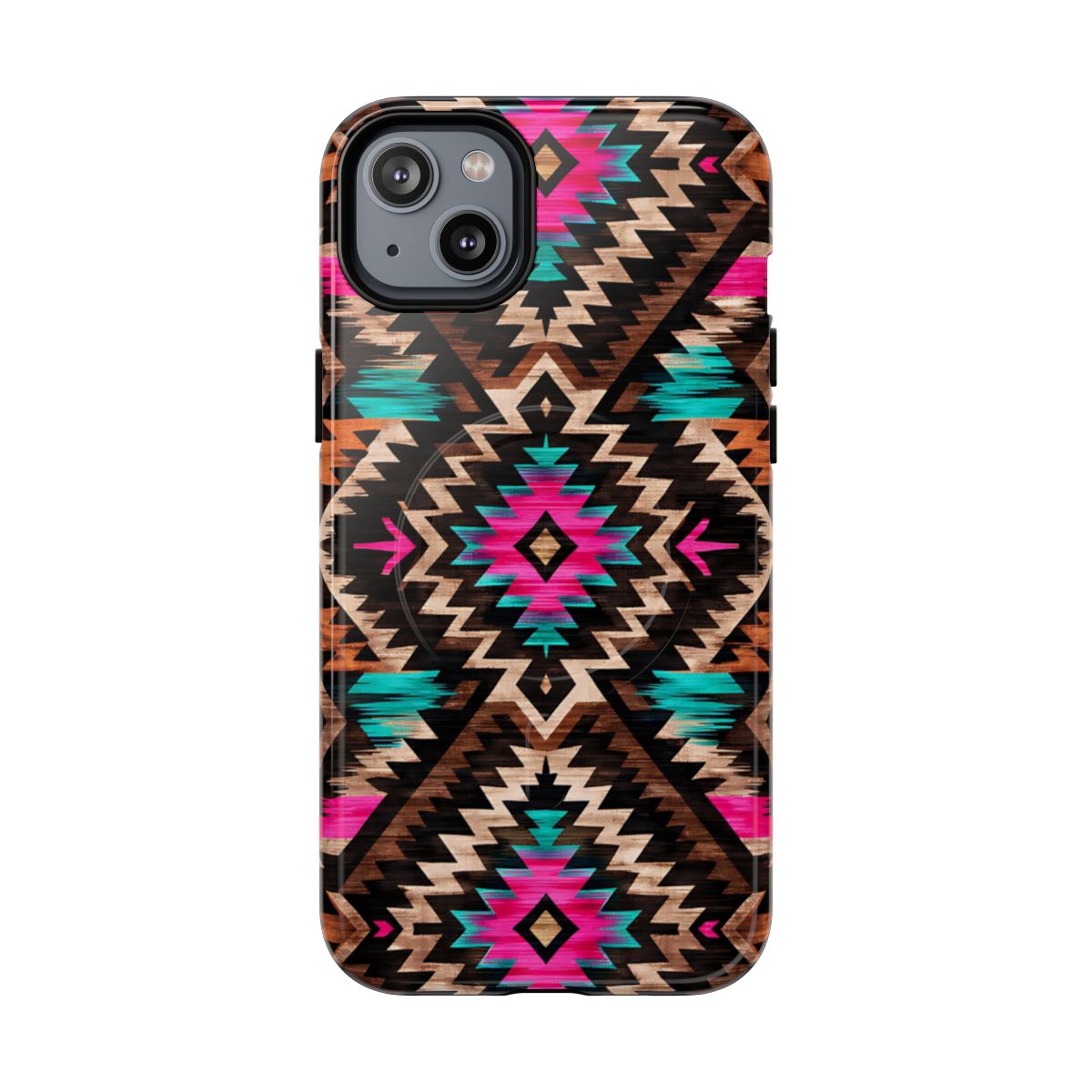 Neon Aztec Rug Magnetic Case