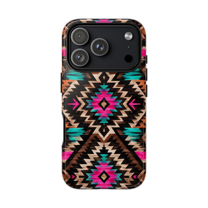 Neon Aztec Rug Tough Case - iPhone 18 Pro