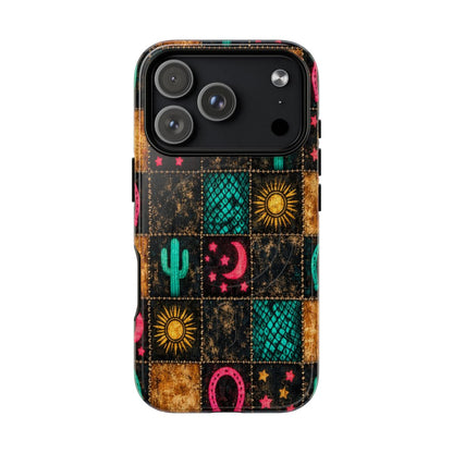 Neon Cactus Patchwork Magnetic Case