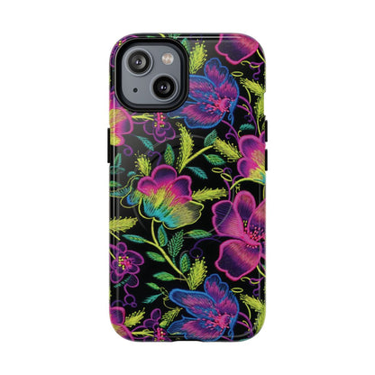 Neon Green Flowers Magnetic Case