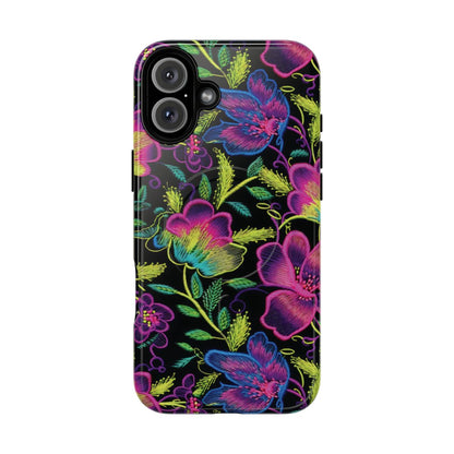 Neon Green Flowers Magnetic Case