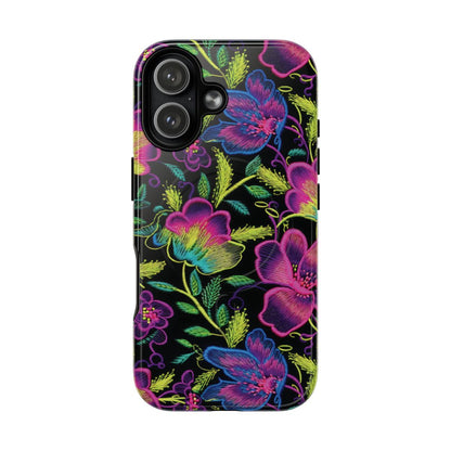 Neon Green Flowers Magnetic Case