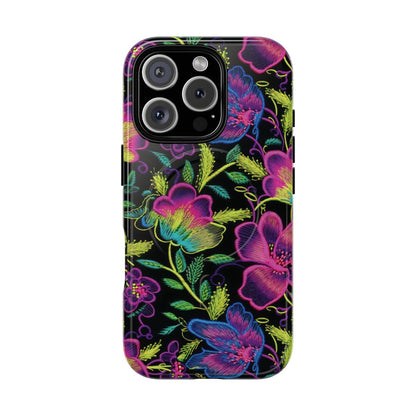 Neon Green Flowers Magnetic Case