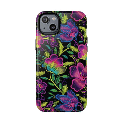 Neon Green Flowers Magnetic Case