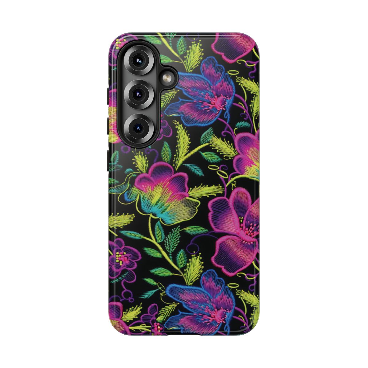 Neon Green Flowers Tough Case
