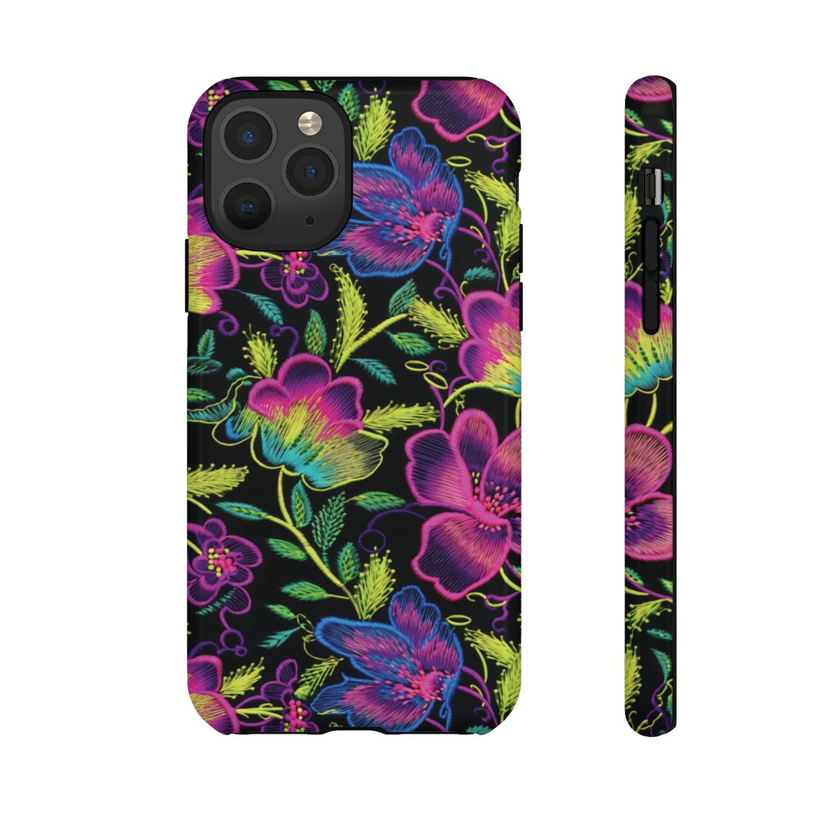 Neon Green Flowers Tough Case