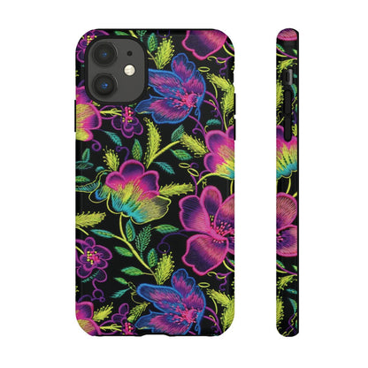Neon Green Flowers Tough Case
