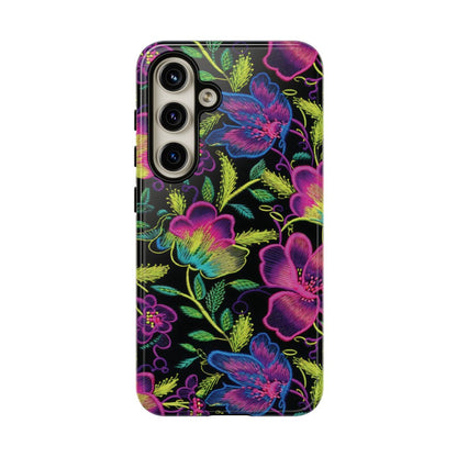 Neon Green Flowers Tough Case