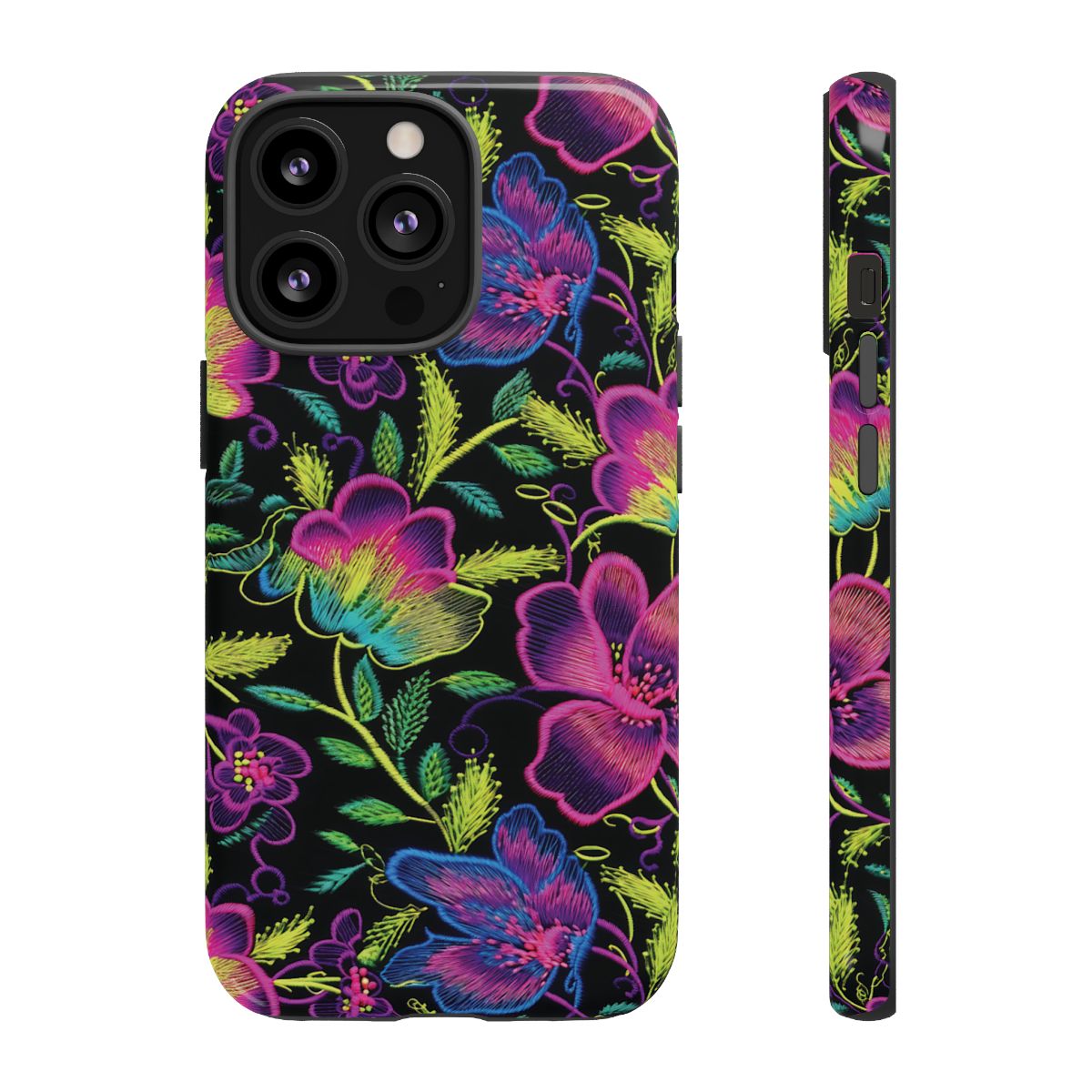 Neon Green Flowers Tough Case