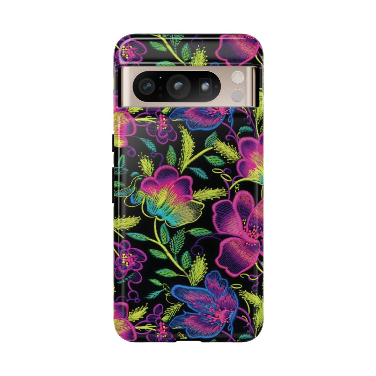 Neon Green Flowers Tough Case