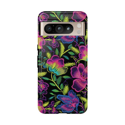 Neon Green Flowers Tough Case