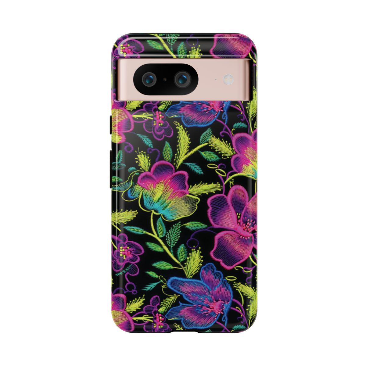 Neon Green Flowers Tough Case