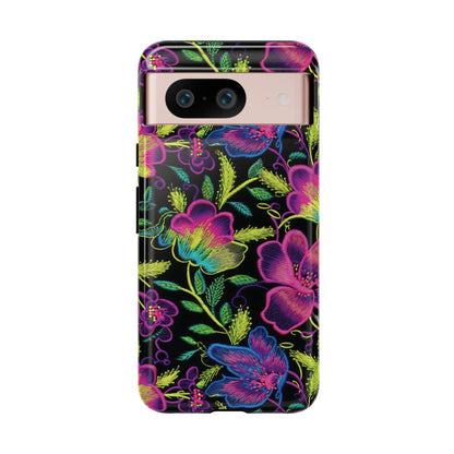 Neon Green Flowers Tough Case