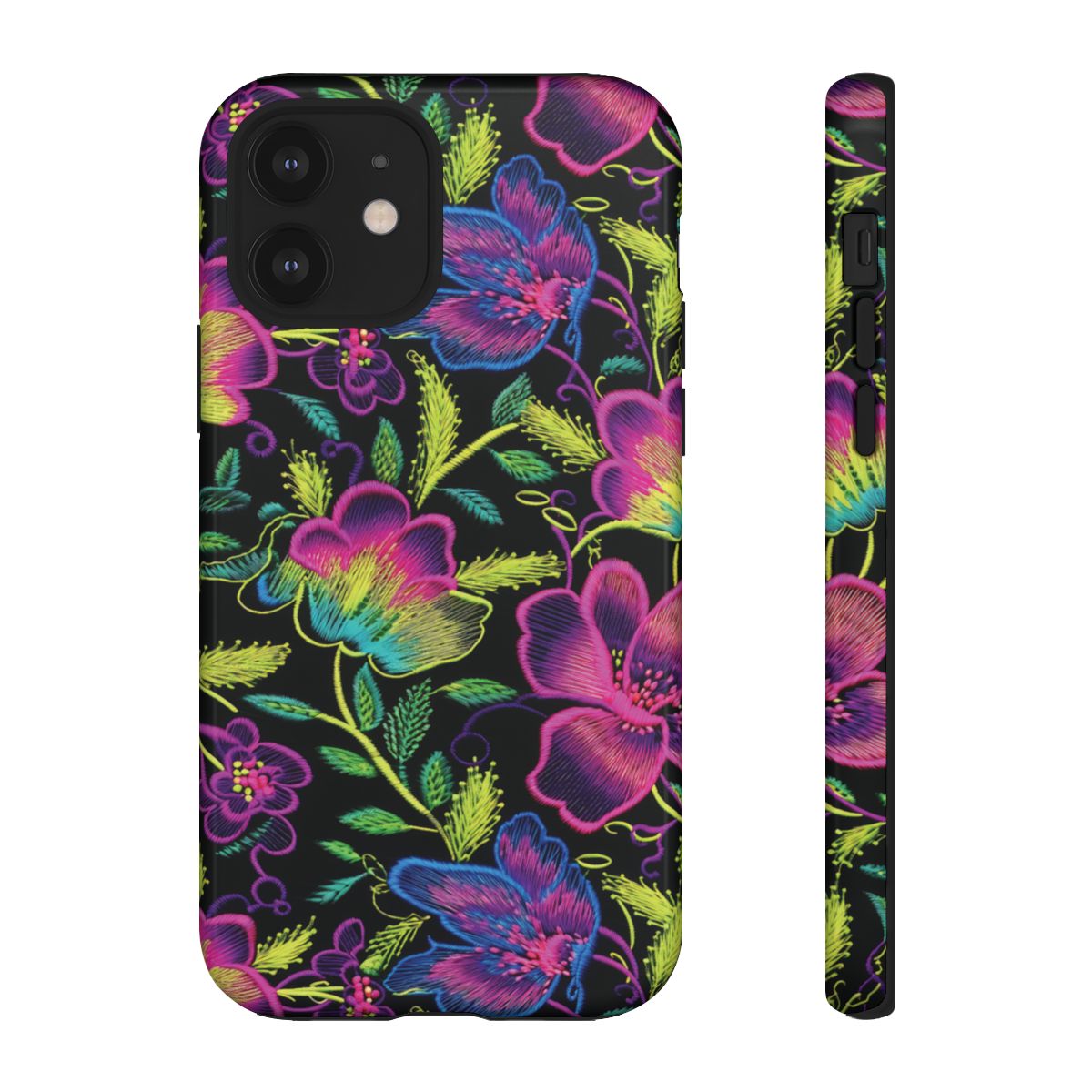 Neon Green Flowers Tough Case