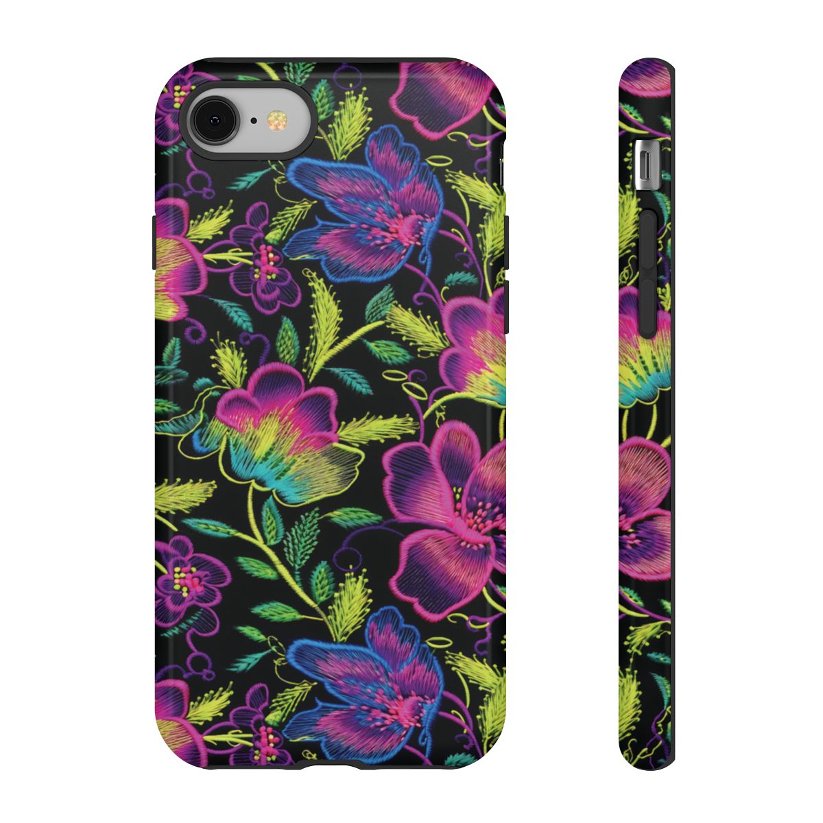 Neon Green Flowers Tough Case