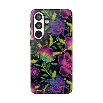 Neon Green Flowers Tough Case