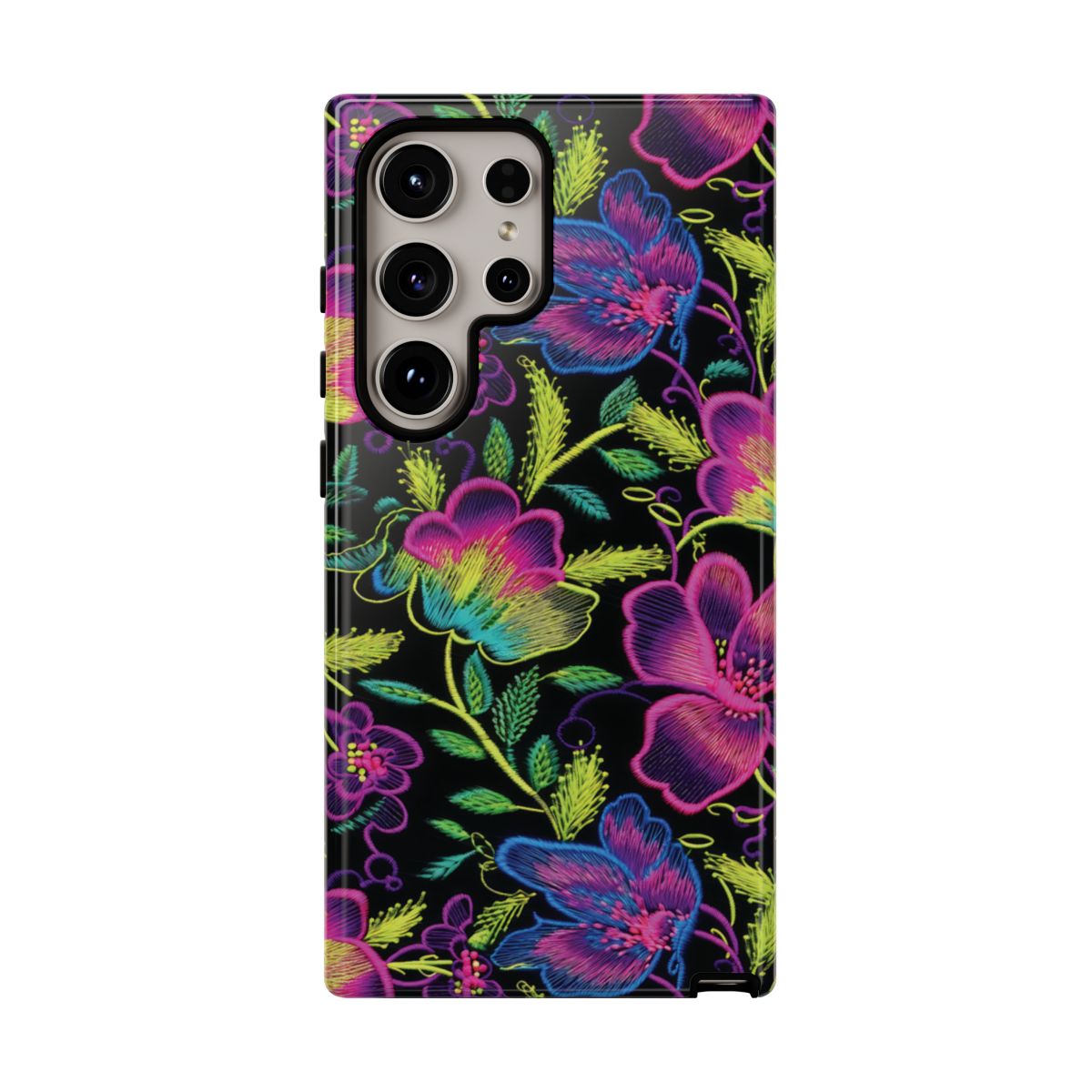 Neon Green Flowers Tough Case