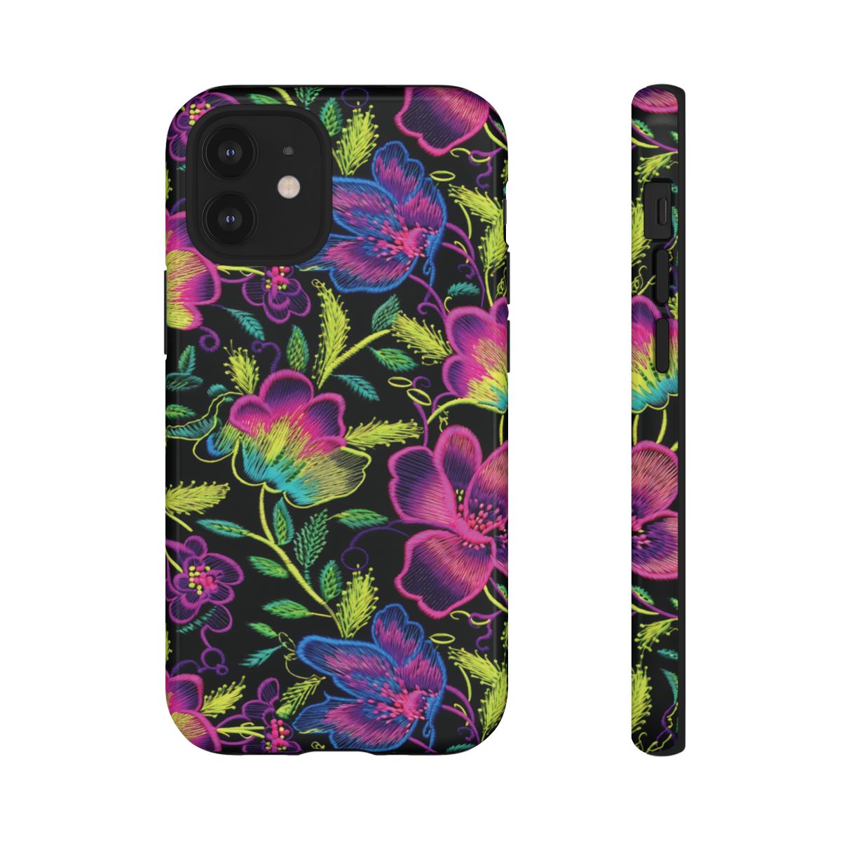 Neon Green Flowers Tough Case