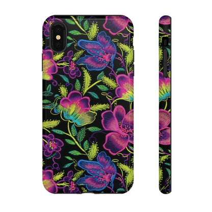 Neon Green Flowers Tough Case