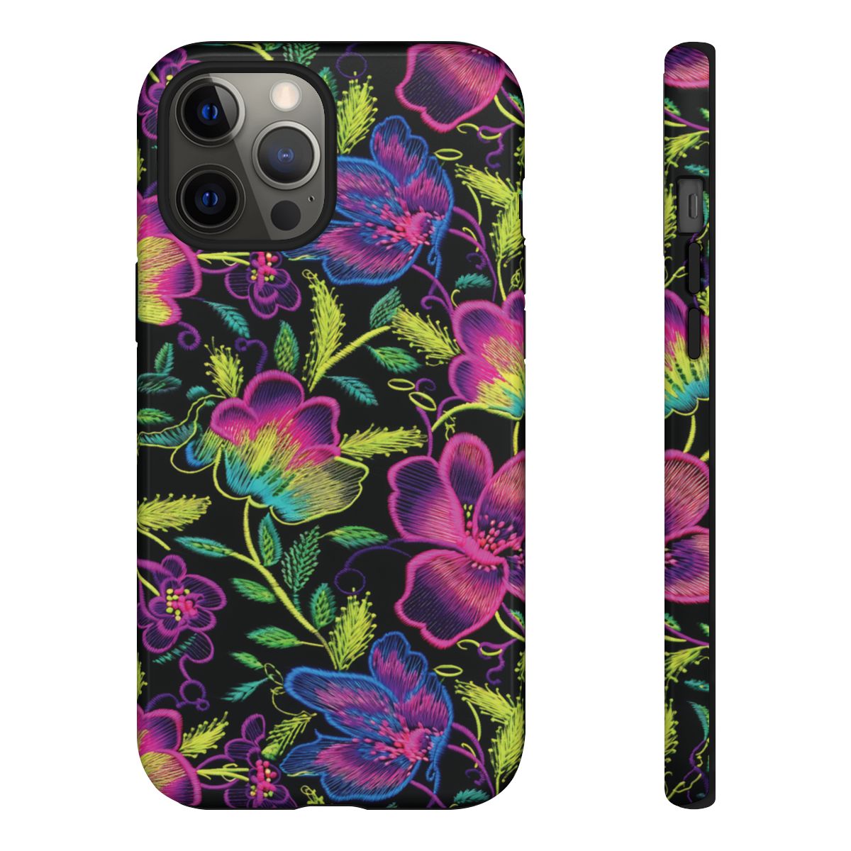 Neon Green Flowers Tough Case