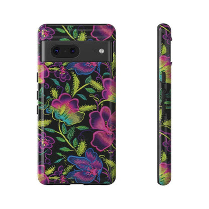 Neon Green Flowers Tough Case