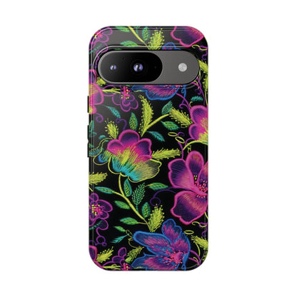 Neon Green Flowers Tough Case