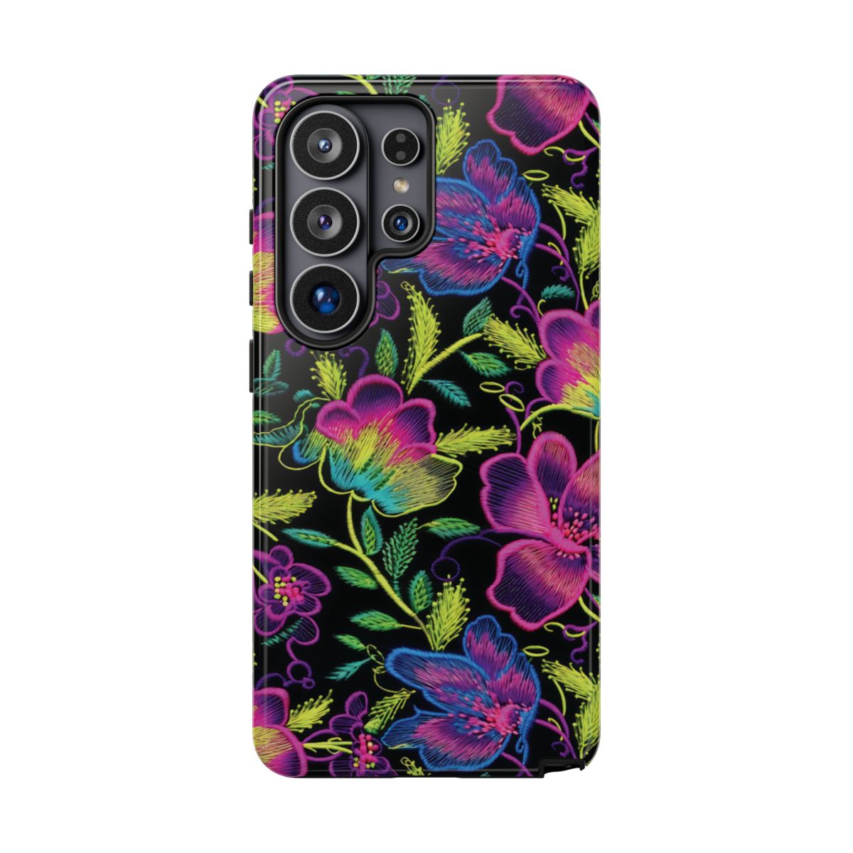 Neon Green Flowers Tough Case