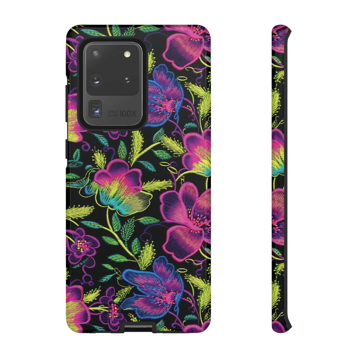 Neon Green Flowers Tough Case
