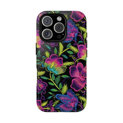 Neon Green Flowers Tough Case