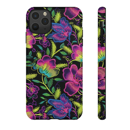 Neon Green Flowers Tough Case