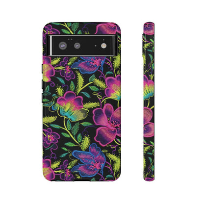 Neon Green Flowers Tough Case