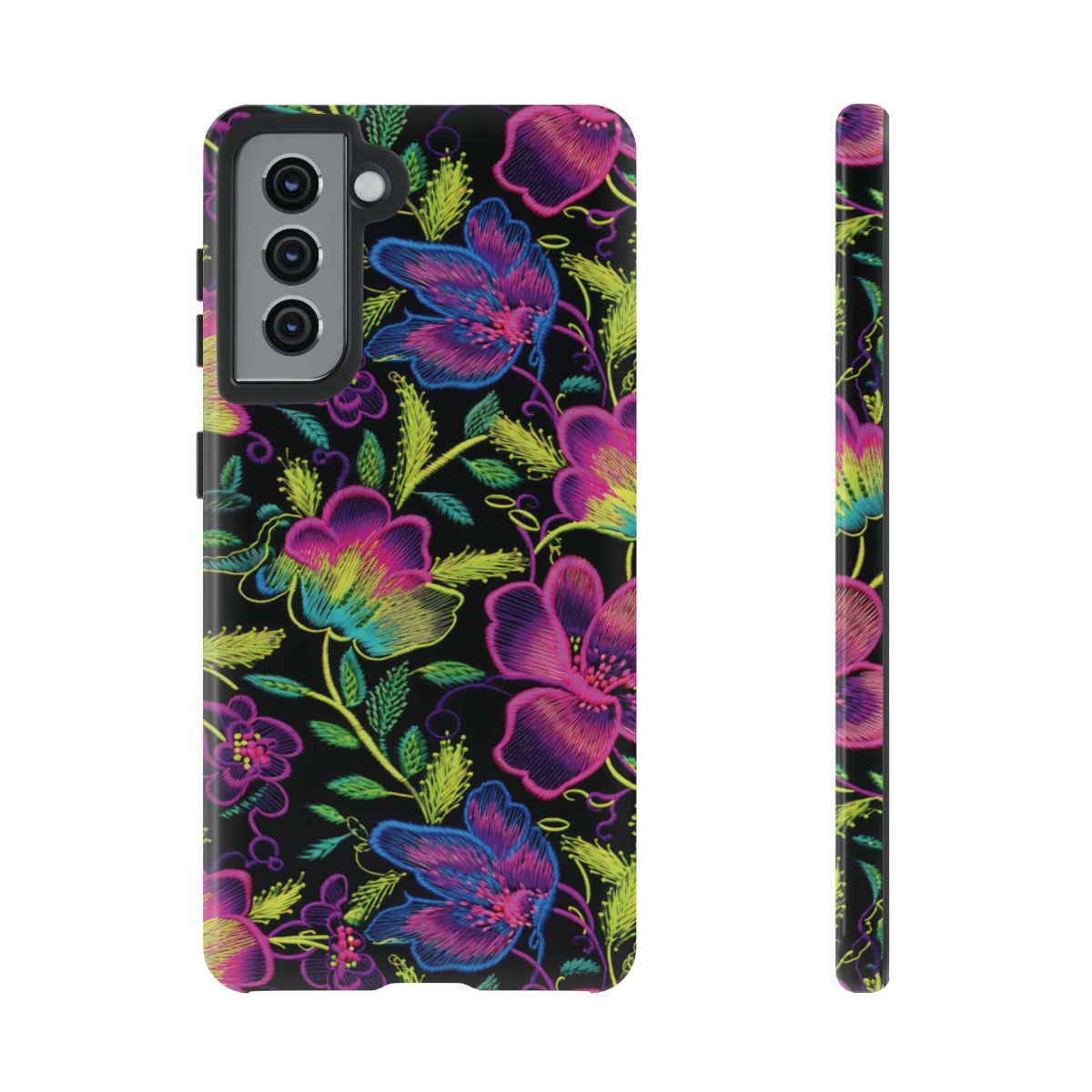 Neon Green Flowers Tough Case
