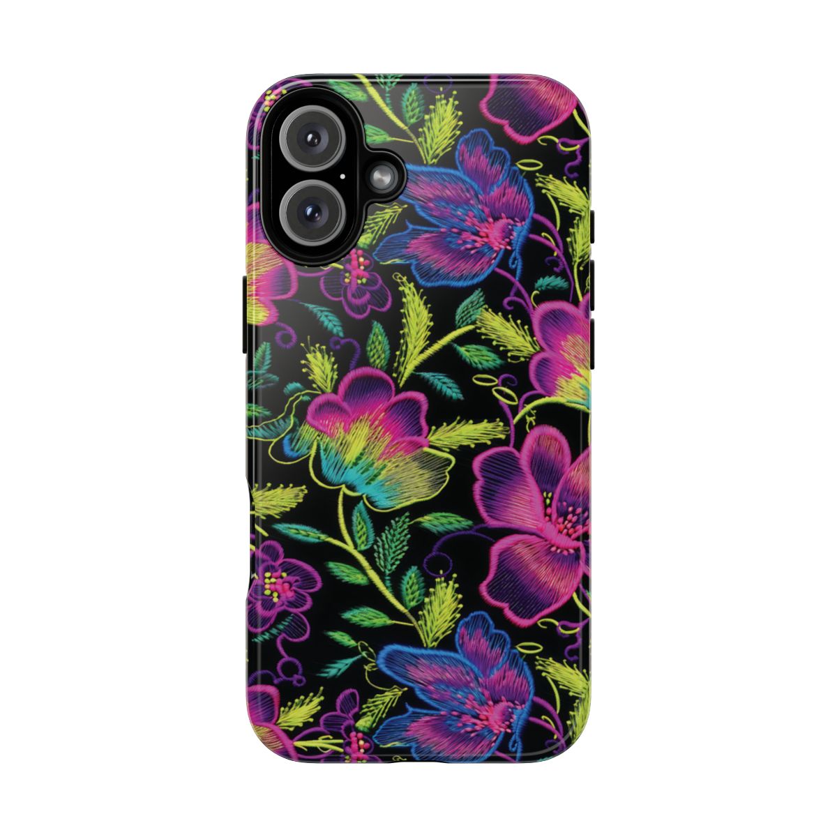 Neon Green Flowers Tough Case