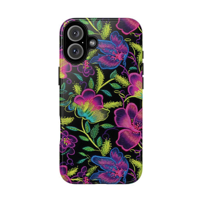 Neon Green Flowers Tough Case