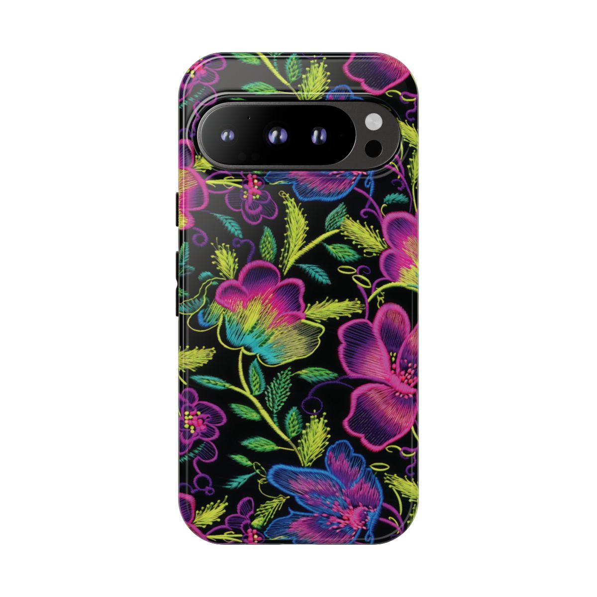 Neon Green Flowers Tough Case