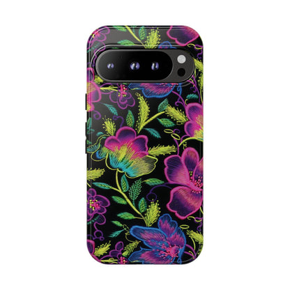Neon Green Flowers Tough Case
