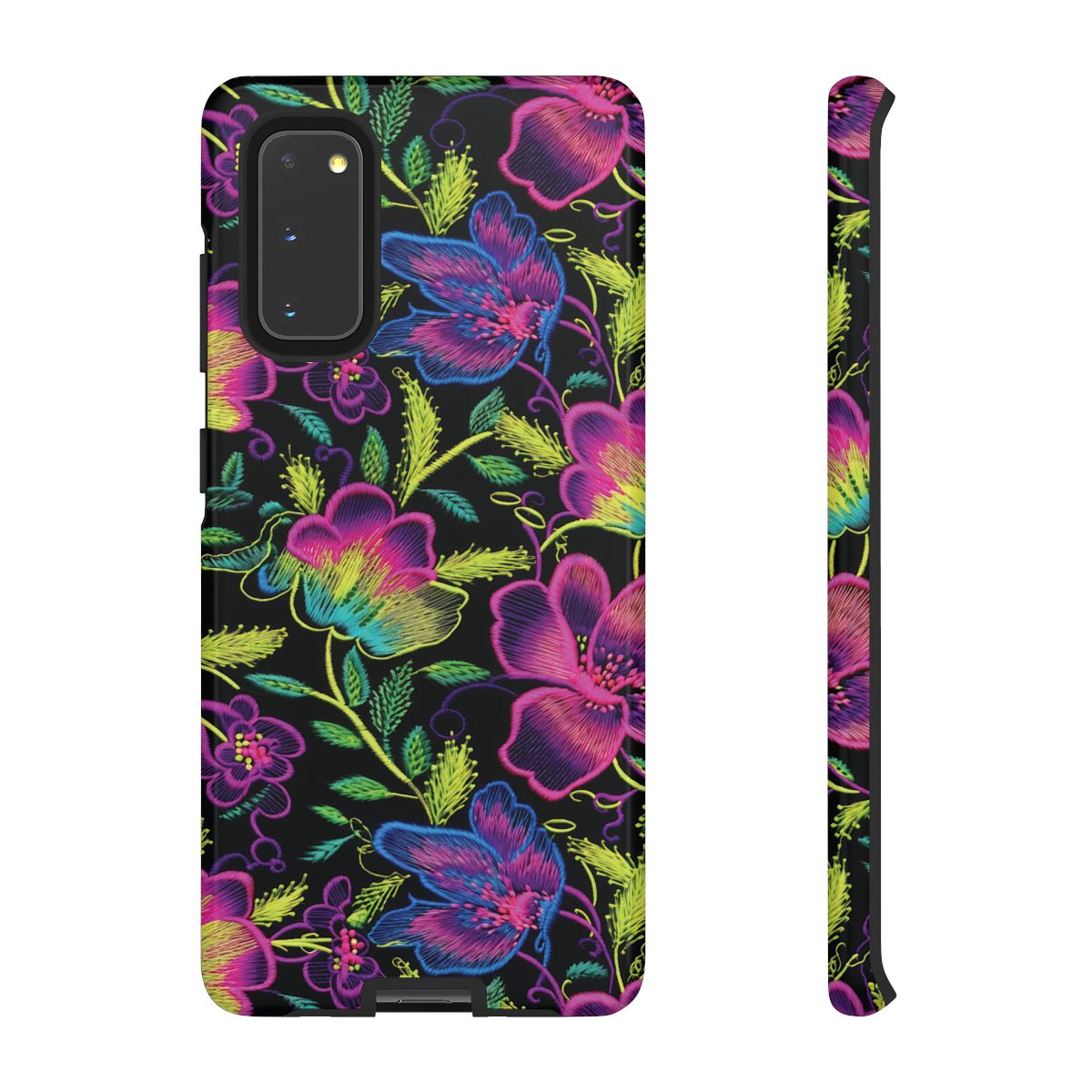 Neon Green Flowers Tough Case