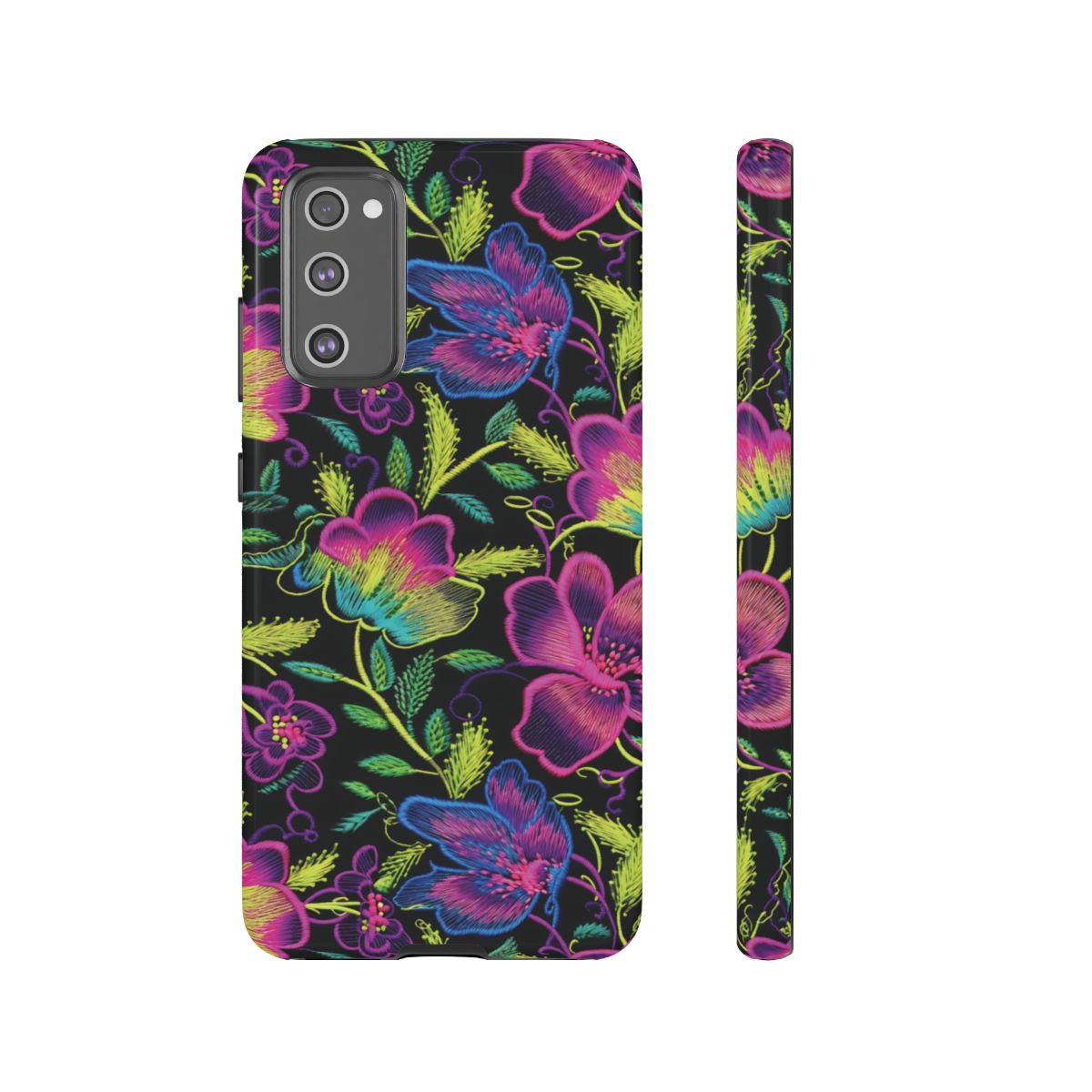 Neon Green Flowers Tough Case