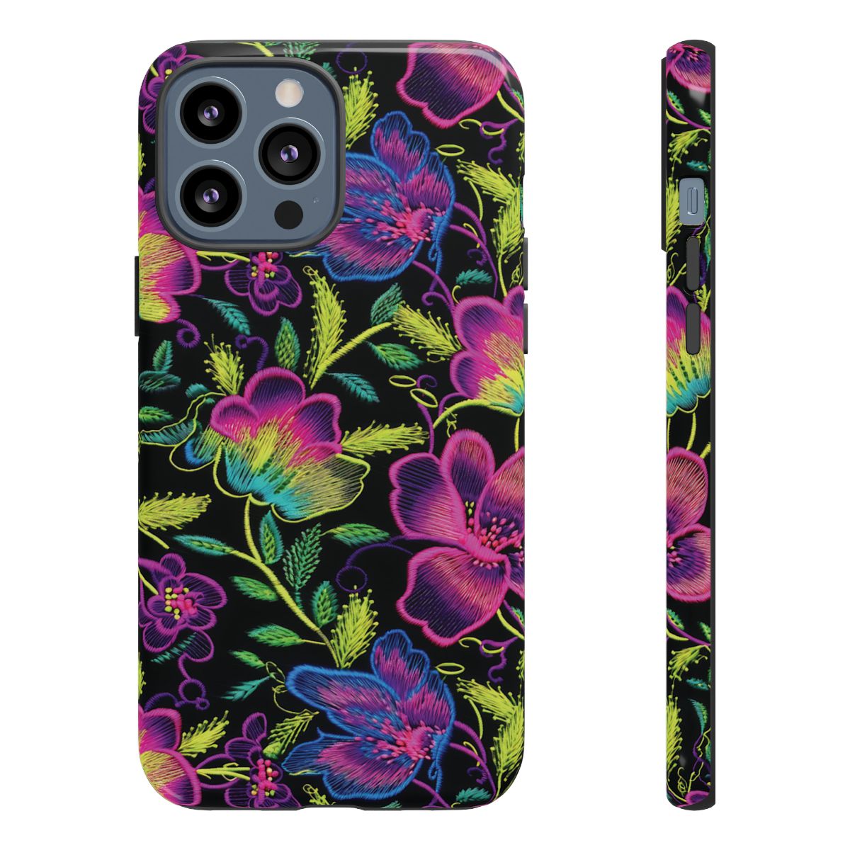 Neon Green Flowers Tough Case