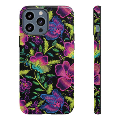 Neon Green Flowers Tough Case