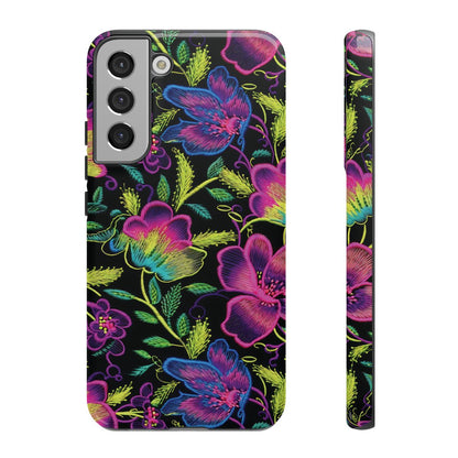 Neon Green Flowers Tough Case
