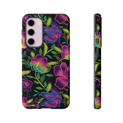Neon Green Flowers Tough Case