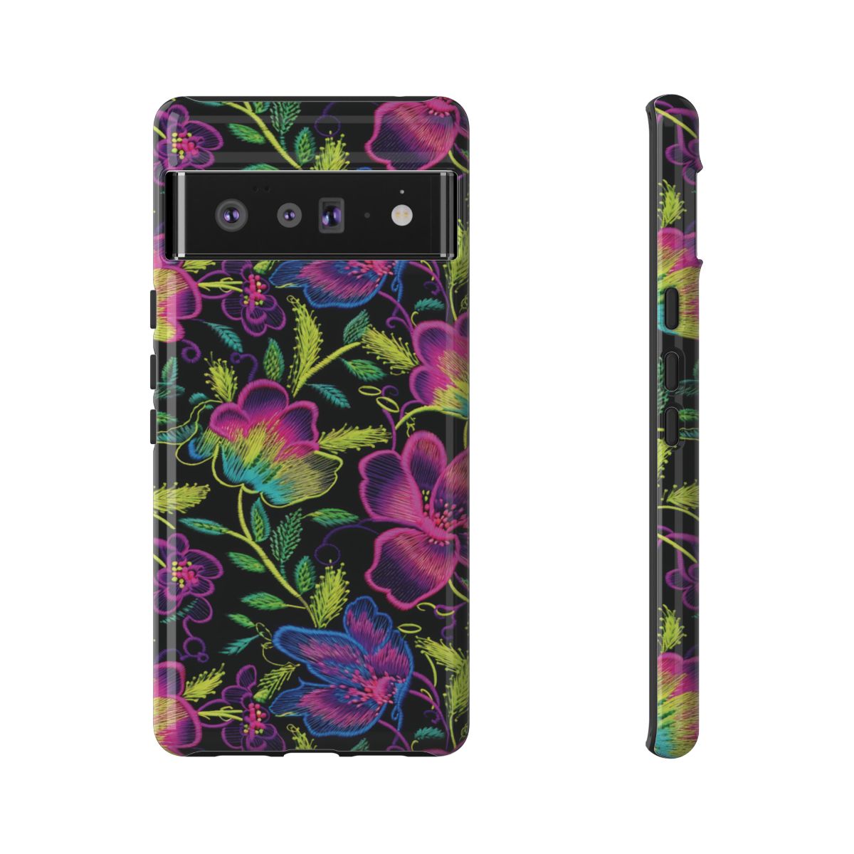 Neon Green Flowers Tough Case